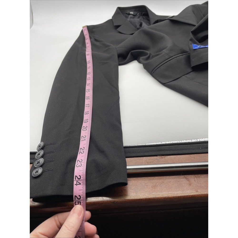 Haggar Suit Jacket Mens 38 R Black Repreve Classic Fit Smart Wash - Picture 6 of 9